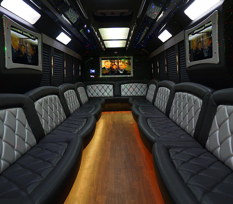 inside a premier party bus