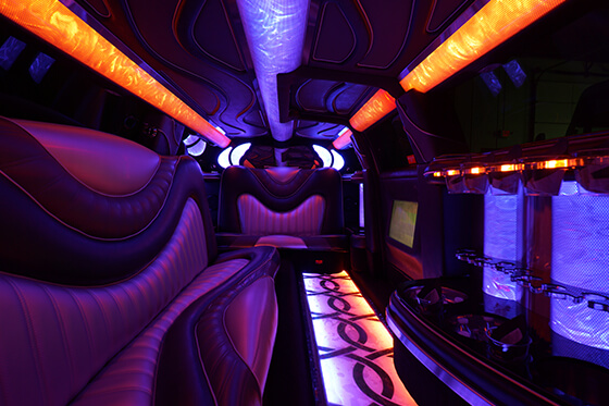 inside our limo buses
