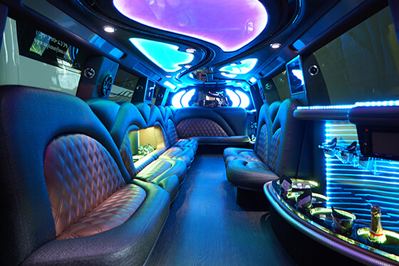 party bus with leather seats